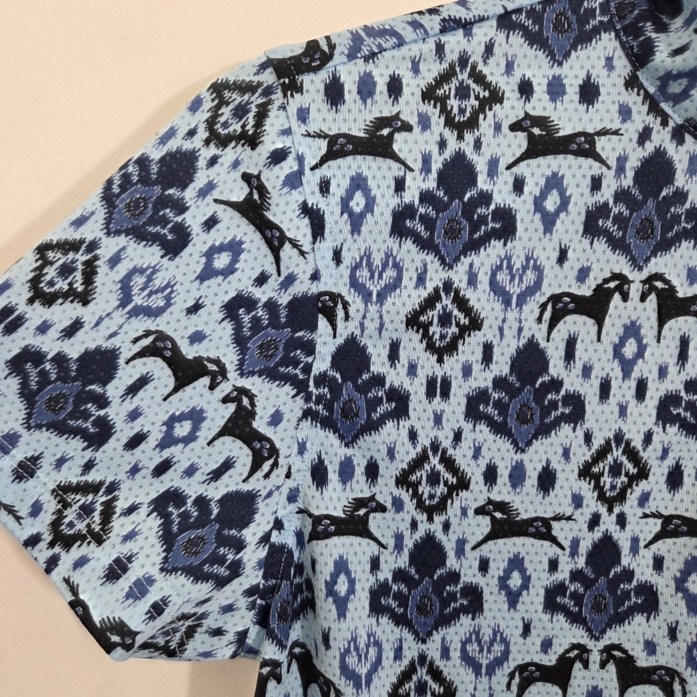 Kerrits Girls Always Cool Ice Fil Shirt Blue Horse Equestrian Riding Size XL - Picture 6 of 8